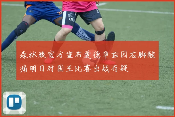 森林狼官方宣布爱德华兹因右脚酸痛明日对国王比赛出战存疑